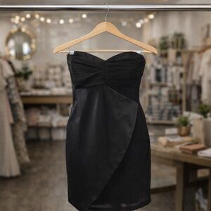 BCBGeneration Black Strapless Cocktail Dress